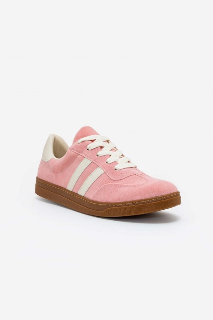Tênis Casual em Camurça Rose