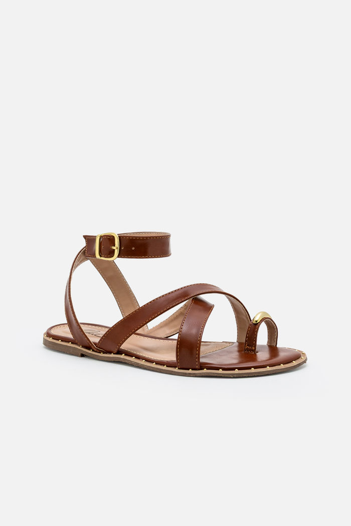 Rasteira Estilosa com Dedão Tostado