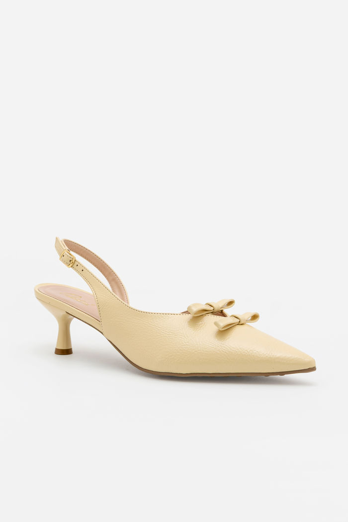 Chanel Delicada com Salto Taça Amarelo Claro