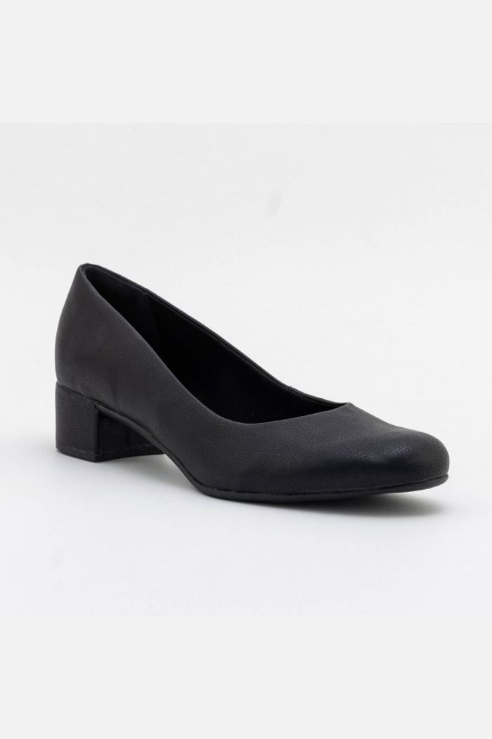 Scarpin Básico com Salto Bloco Preto