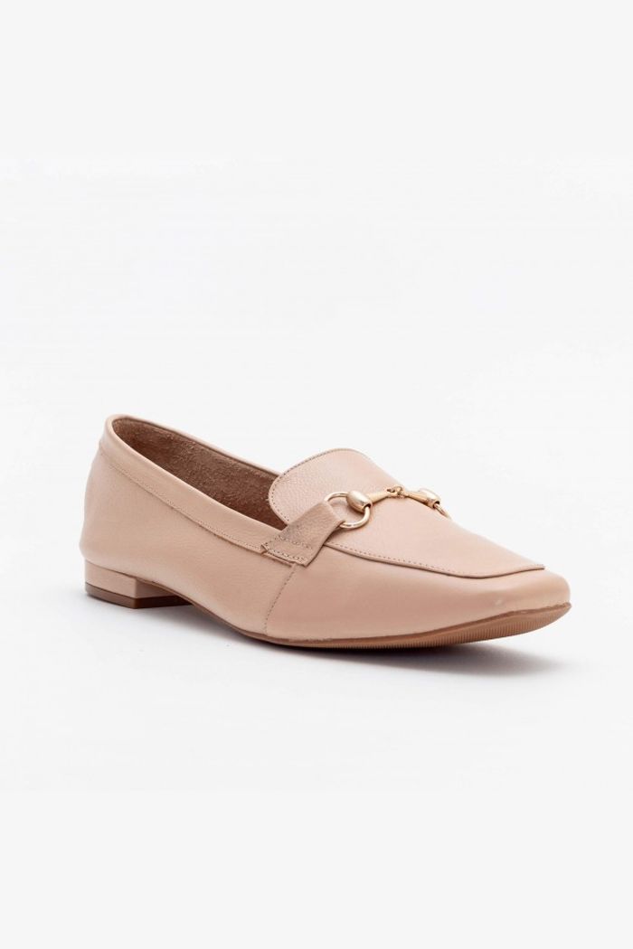 Mocassim Tradicional em Couro Amêndoa