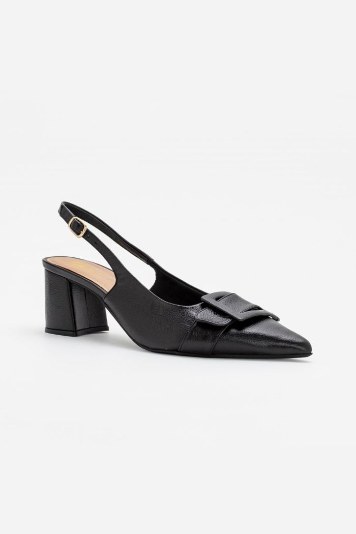 Chanel em Couro Fivela Preto