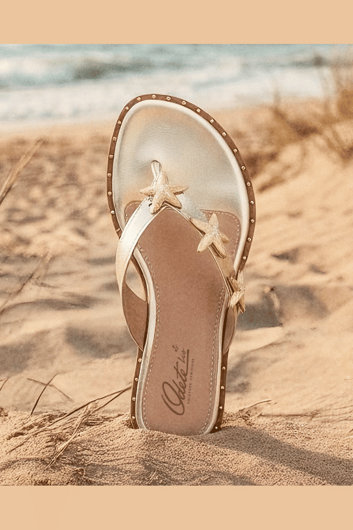 Rasteira de Dedo com Estrelas Ouro