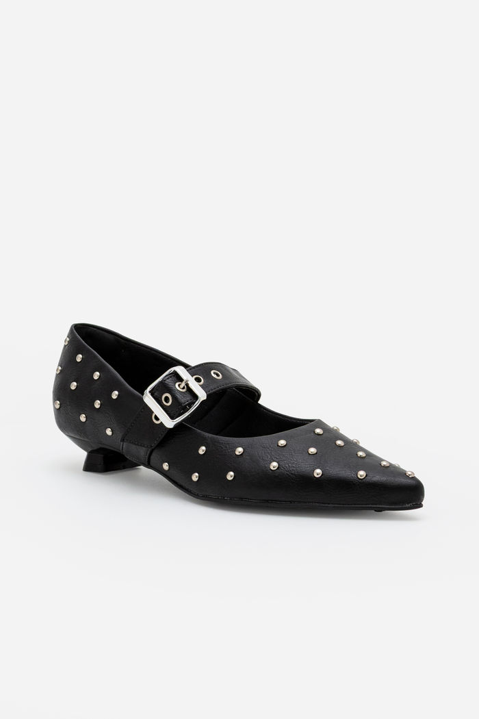 Scarpin Moderno com Rebites Preto