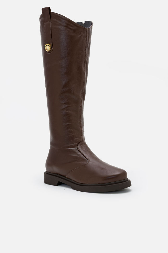 Bota Montaria em Couro Marrom