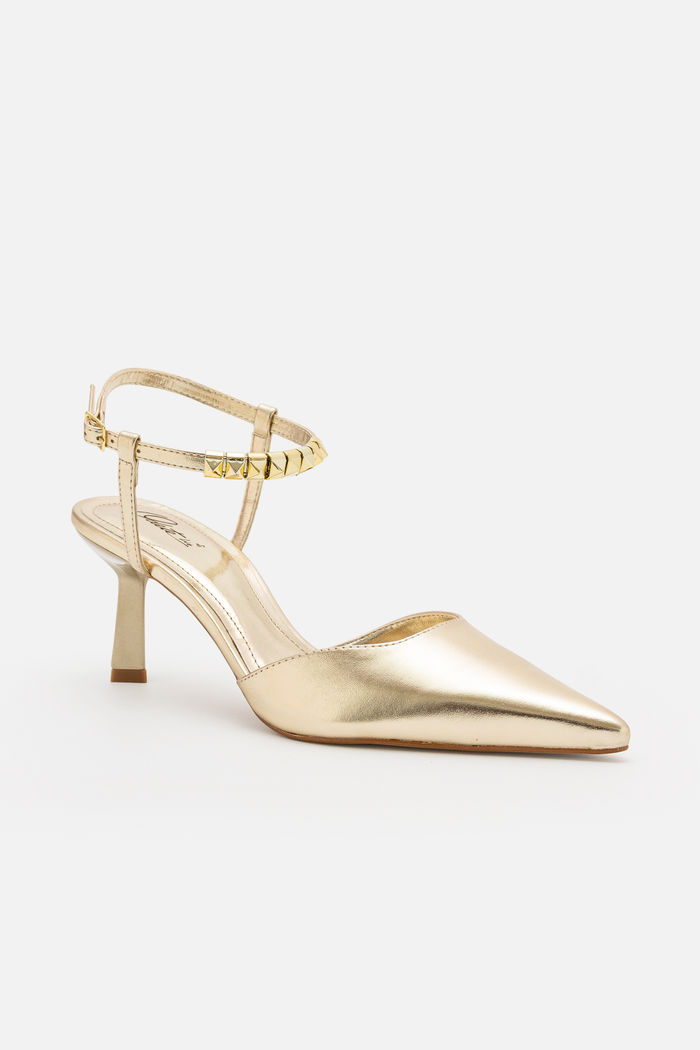 Chanel com Spike e Salto Geométrico Champagne