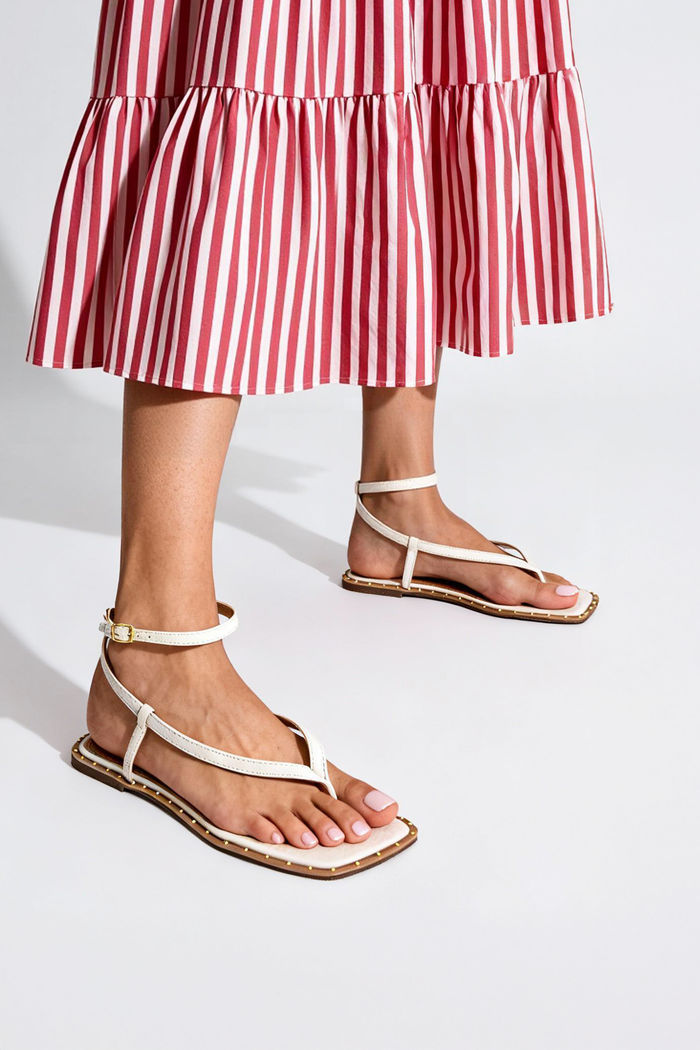 Rasteira Dedo Com Tornozeleira Branca