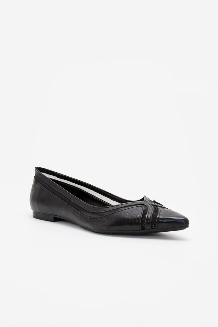 Sapatilha Elegante Bico Fino Preta