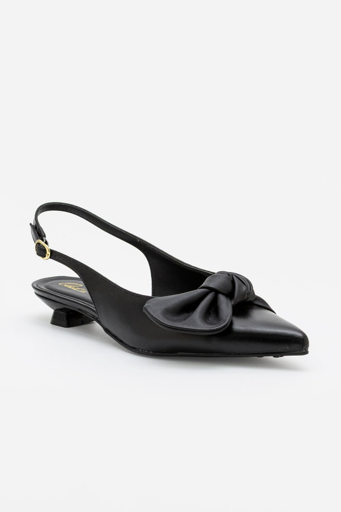 Chanel com Laço e Salto Baixo Preto