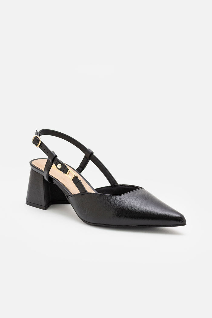 Chanel com Salto Bloco Preto