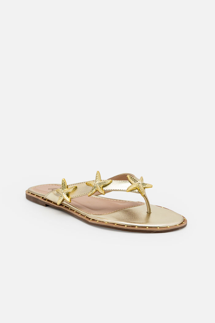 Rasteira de Dedo com Estrelas Ouro