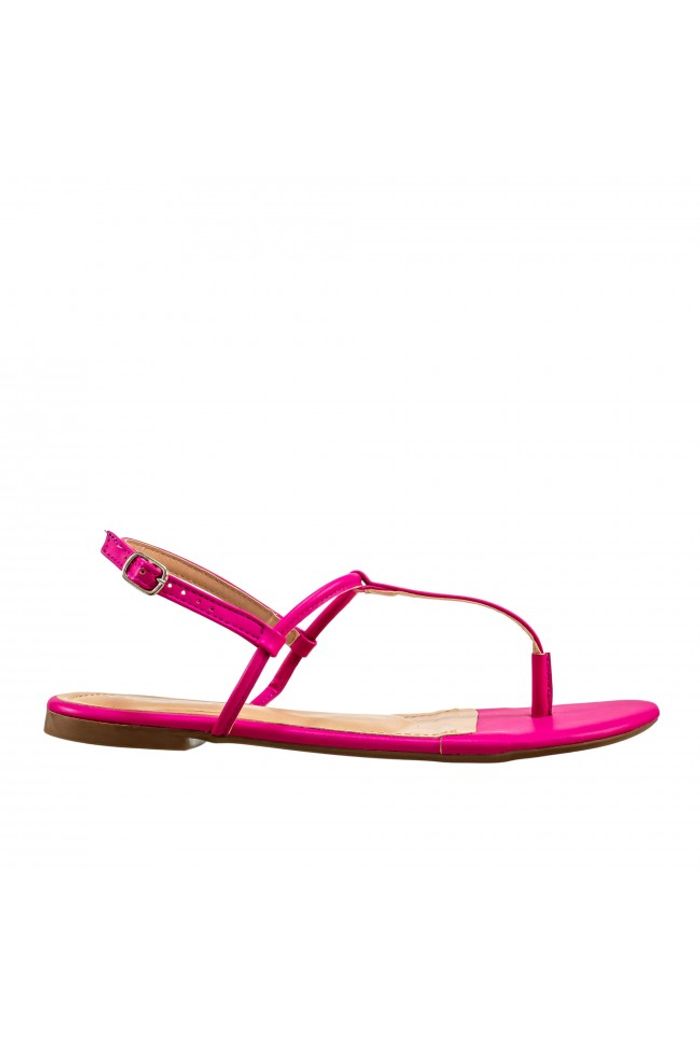 Rasteira Básica Minimalista Tiras Pink