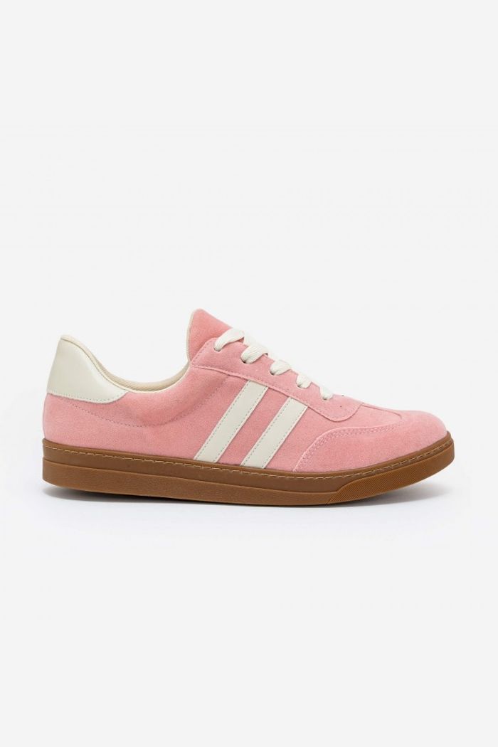 Tênis Casual em Camurça Rose