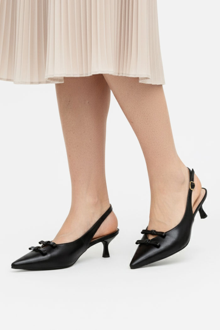 Chanel Delicada com Salto Taça Preto