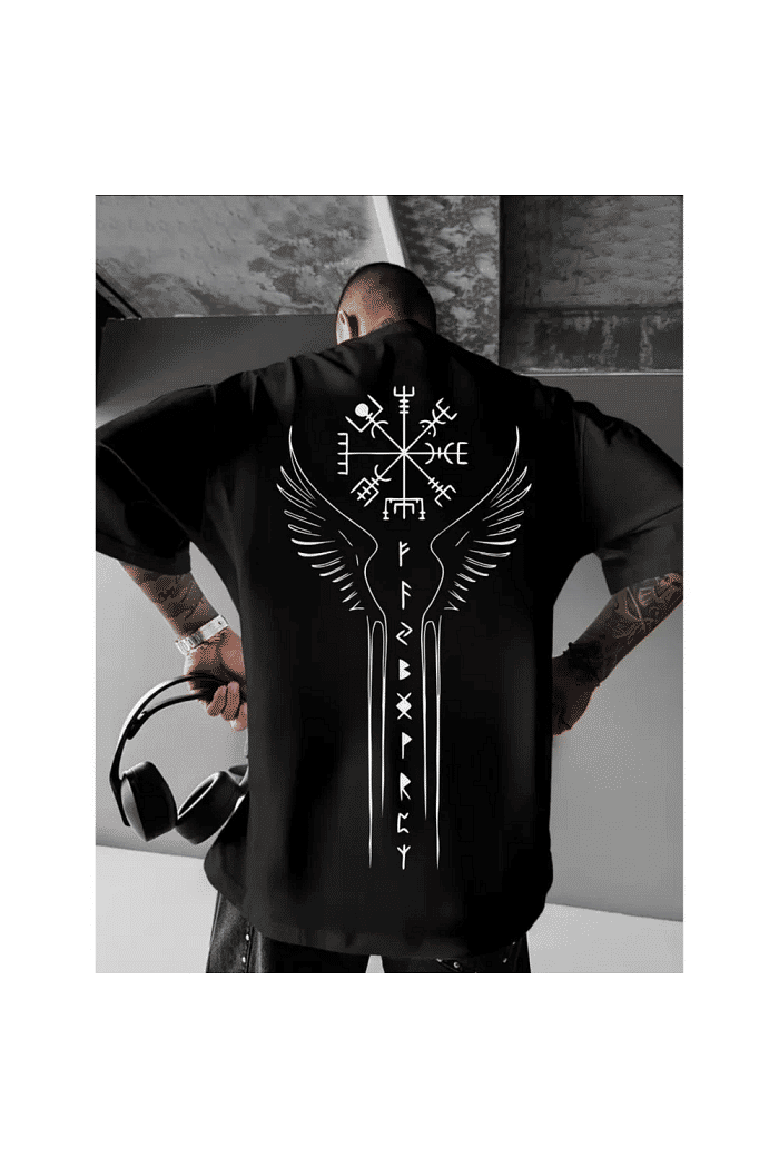 Camiseta Oversized Estampada Urban Preto