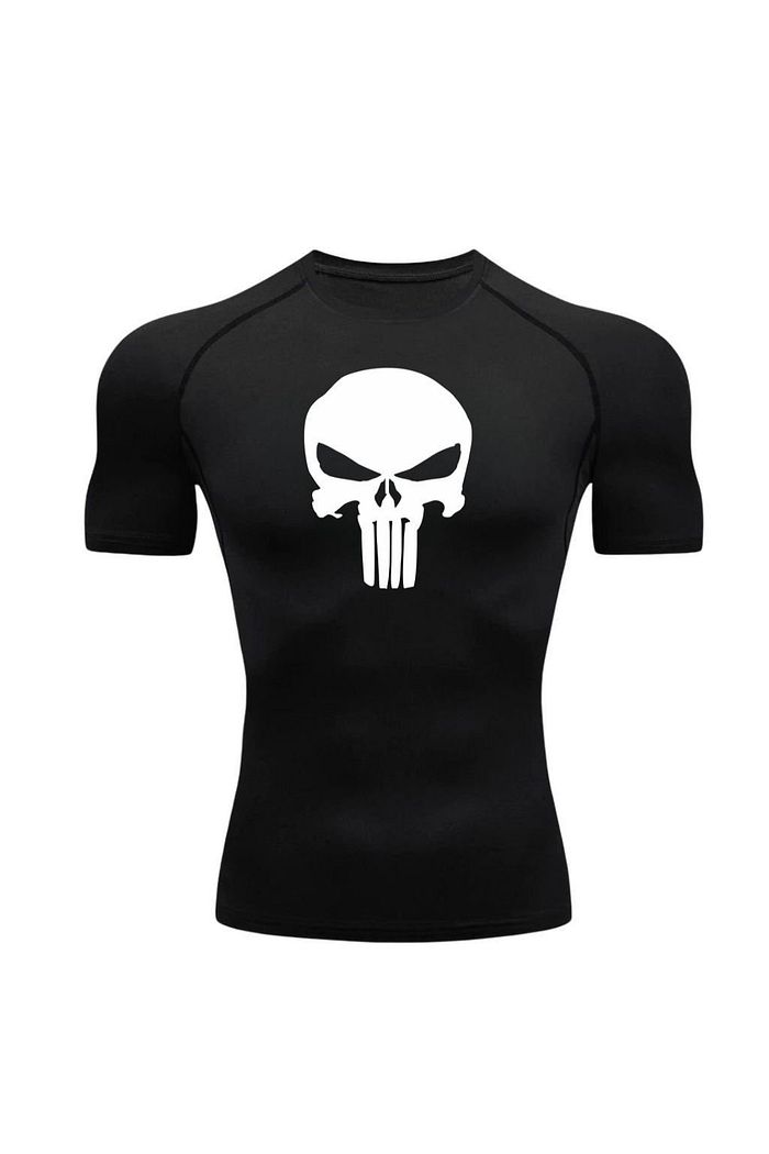 Camisa Camiseta Caveira Academia Treino Rash Guard