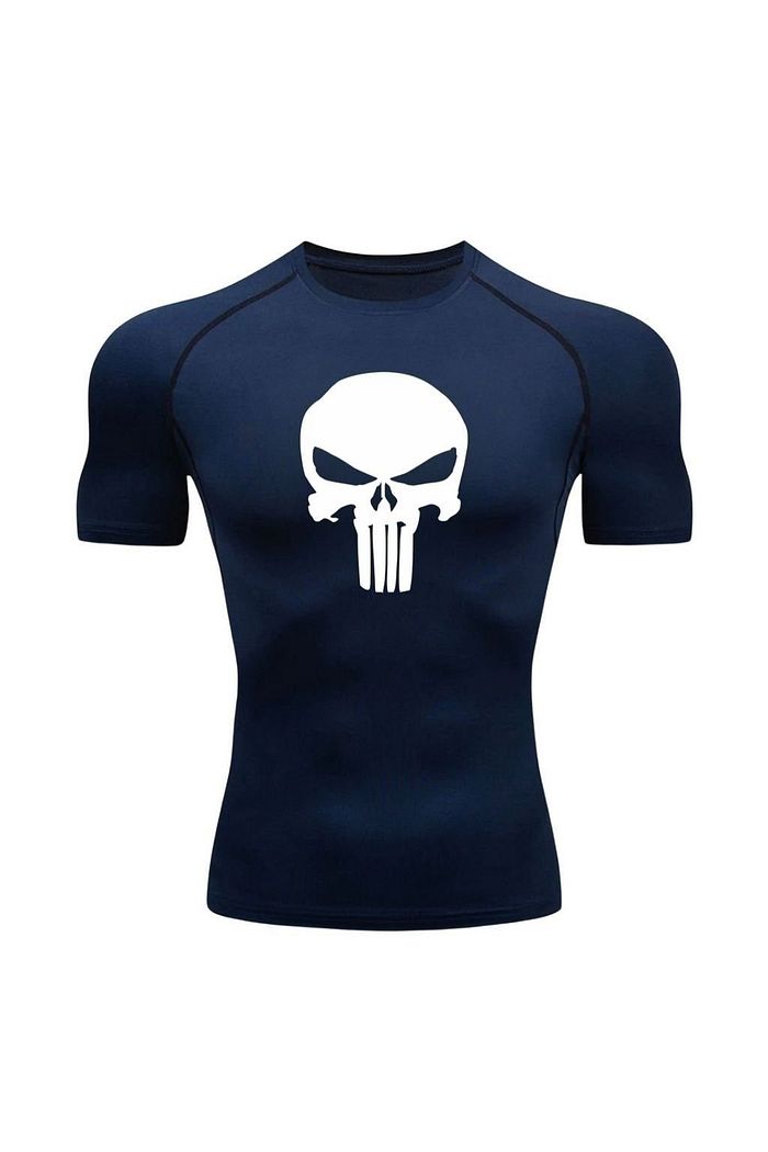 Camisa Camiseta Caveira Academia Treino Rash Guard