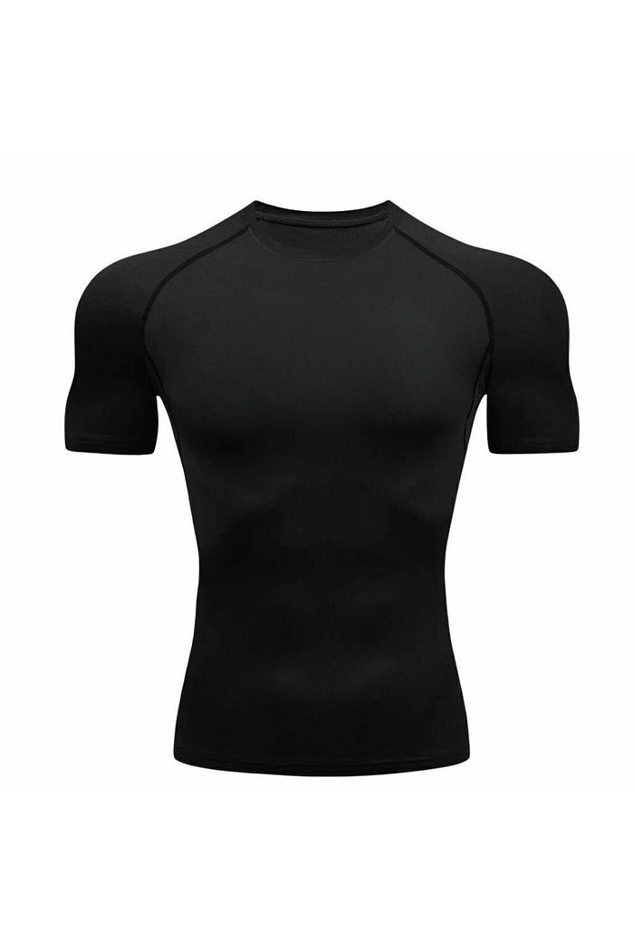 Camisa Camiseta Lisa Academia Treino Rash Guard Preta