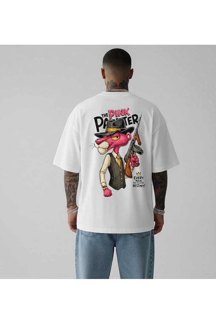 Camiseta Oversized Estampada Pantera