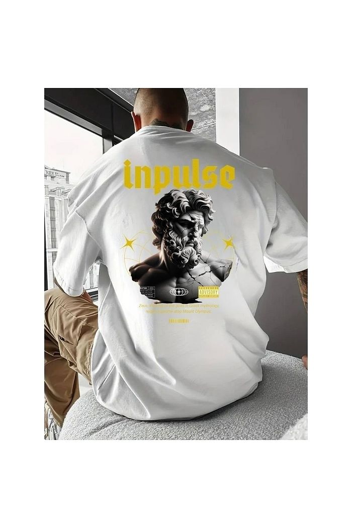 Camiseta Oversized Estampada Zeus