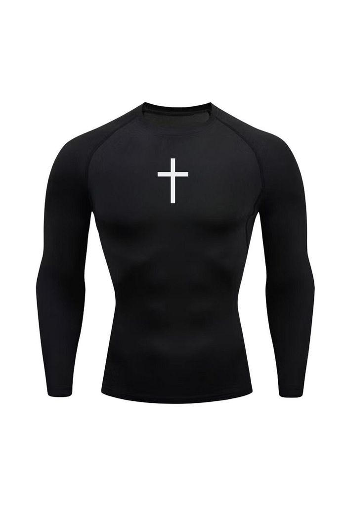 Camisa Camiseta Cruz Manga Longa Academia Treino Rash Guard