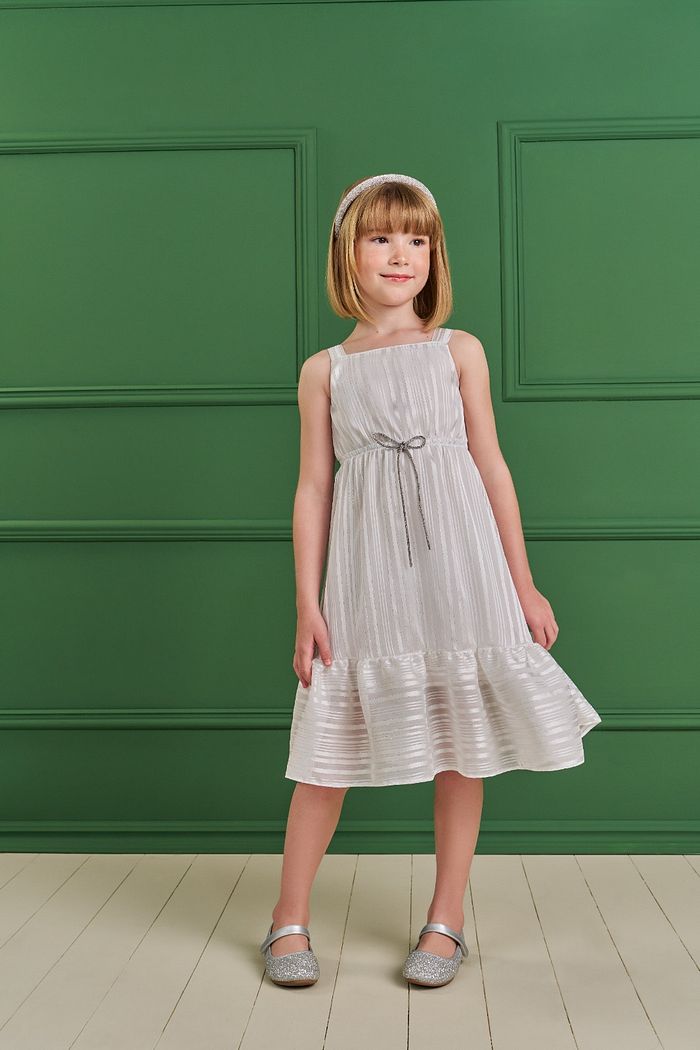 VESTIDO MIDI EM TRANSPARÊNCIA METALIC