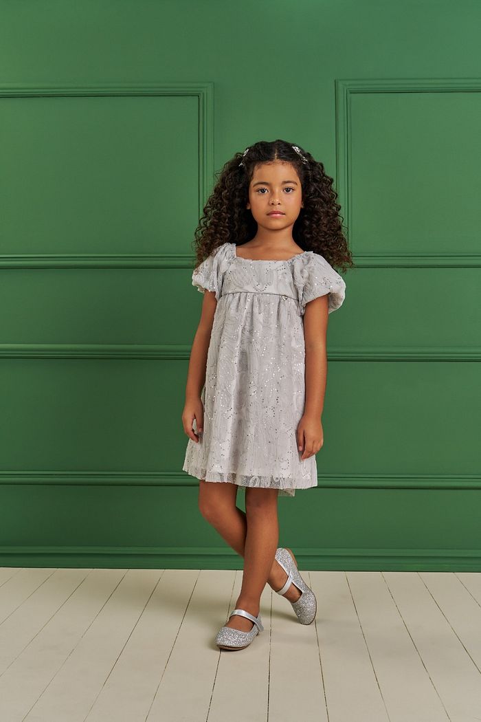 VESTIDO EM TULE PAETÊ FILETTO STAR