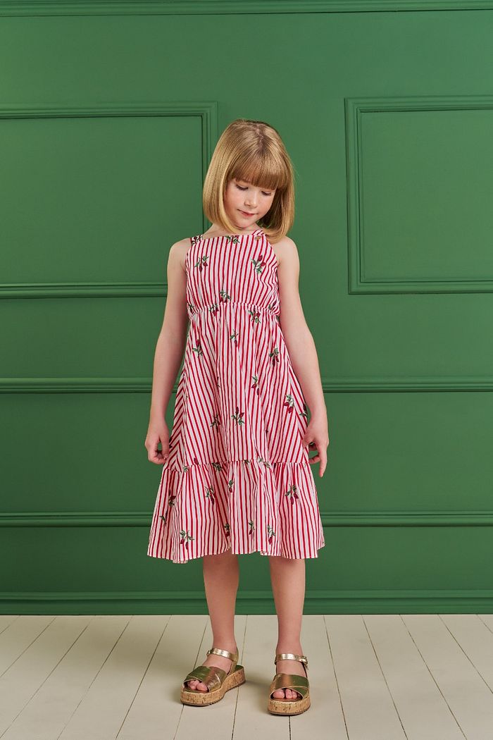 VESTIDO MIDI EM TRICOLINE ÍRIS