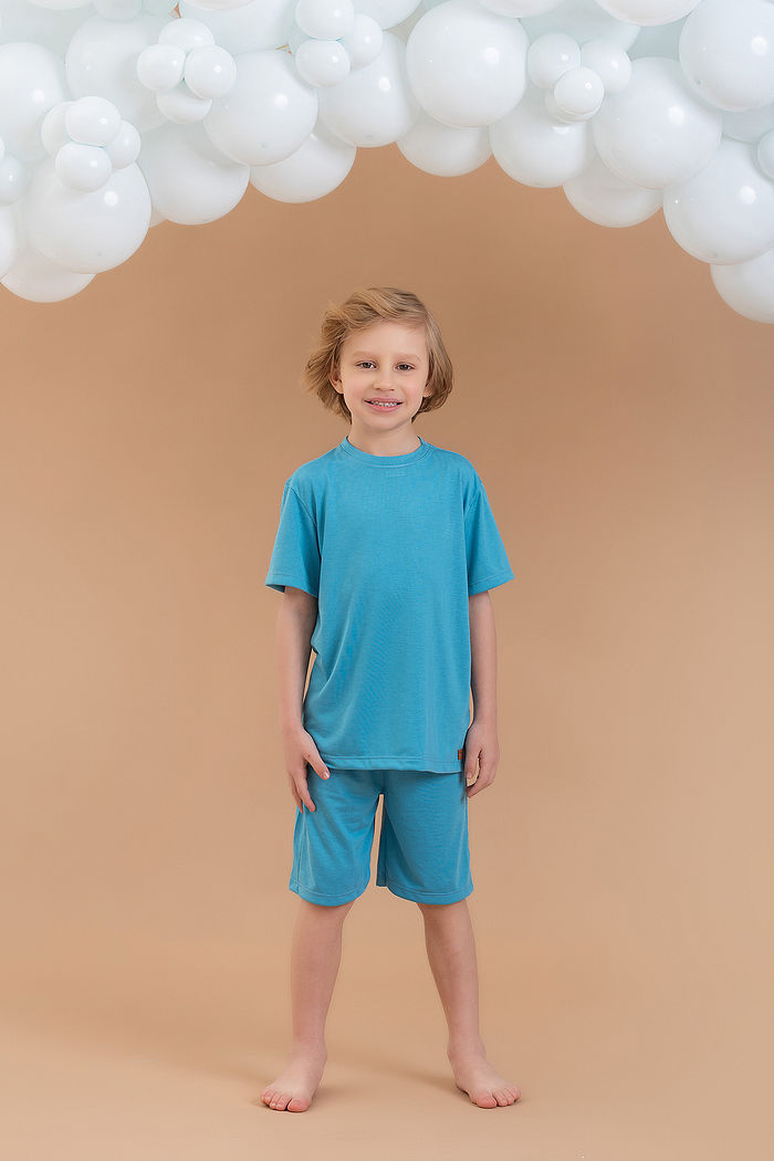 CONJUNTO PIJAMA CAMISETA E SHORTS EM MEIA MALHA PV