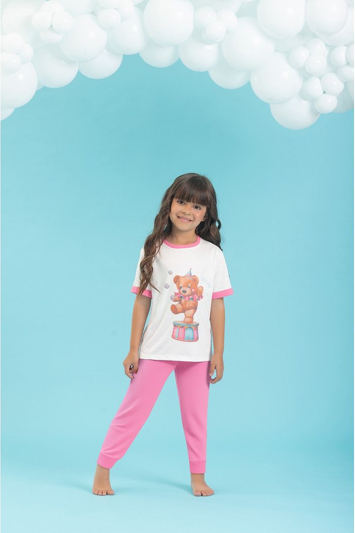 CONJUNTO PIJAMA BLUSA E CALÇA EM MEIA MALHA PV