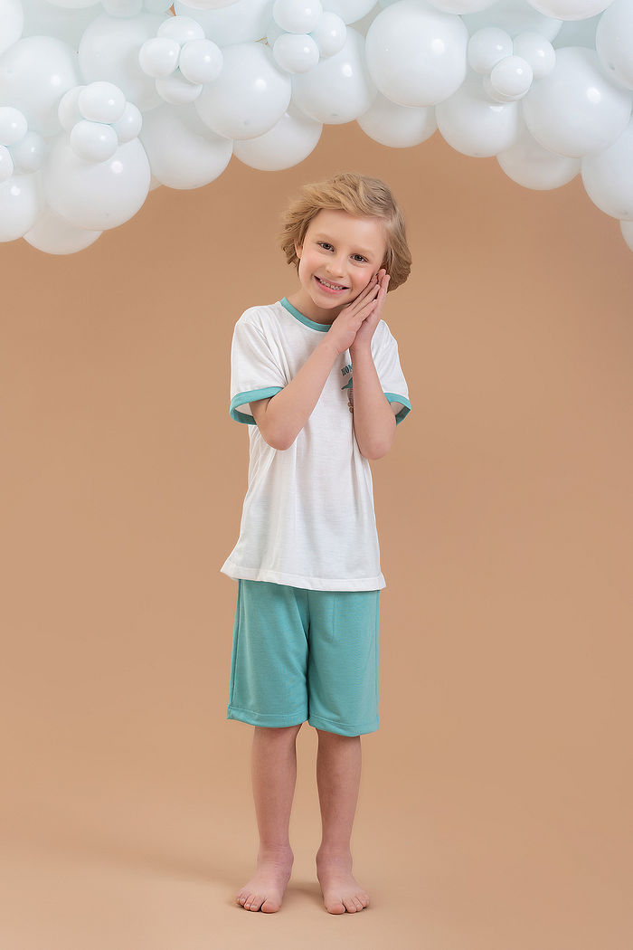 CONJUNTO PIJAMA CAMISETA  SHORTS EM MEIA MALHA PV