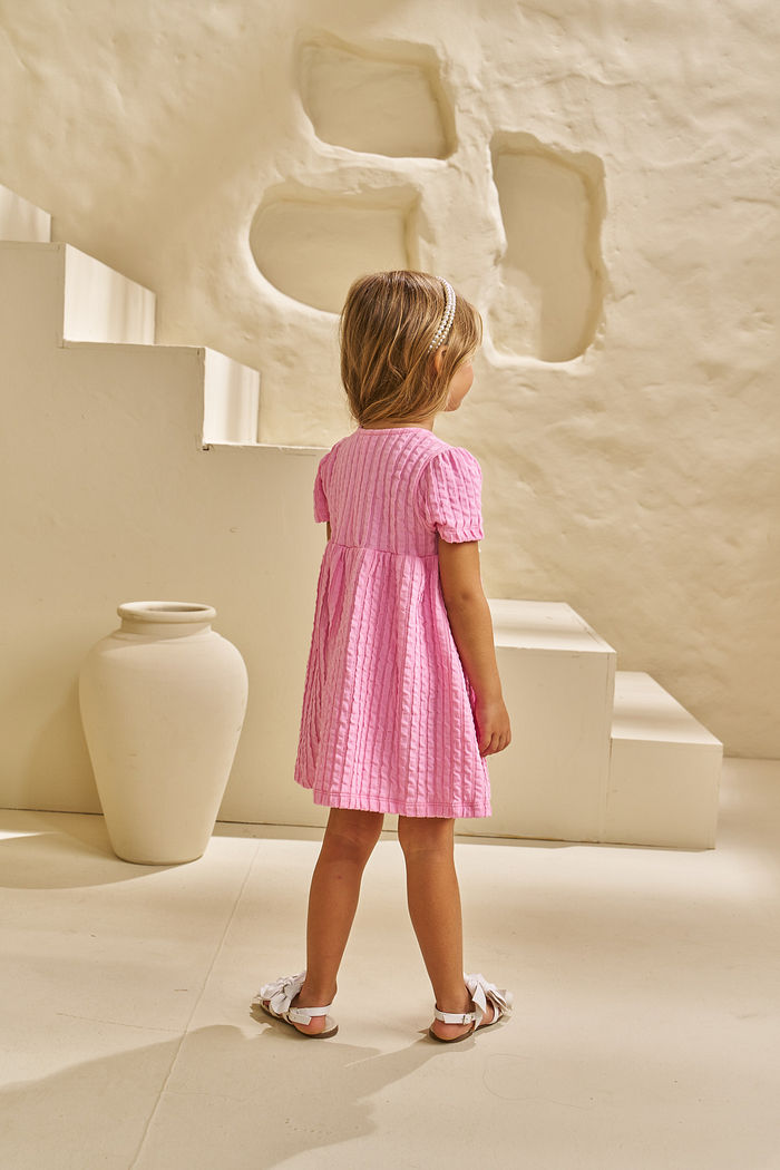 VESTIDO EM JACQUARD TRICOT FRUFRU