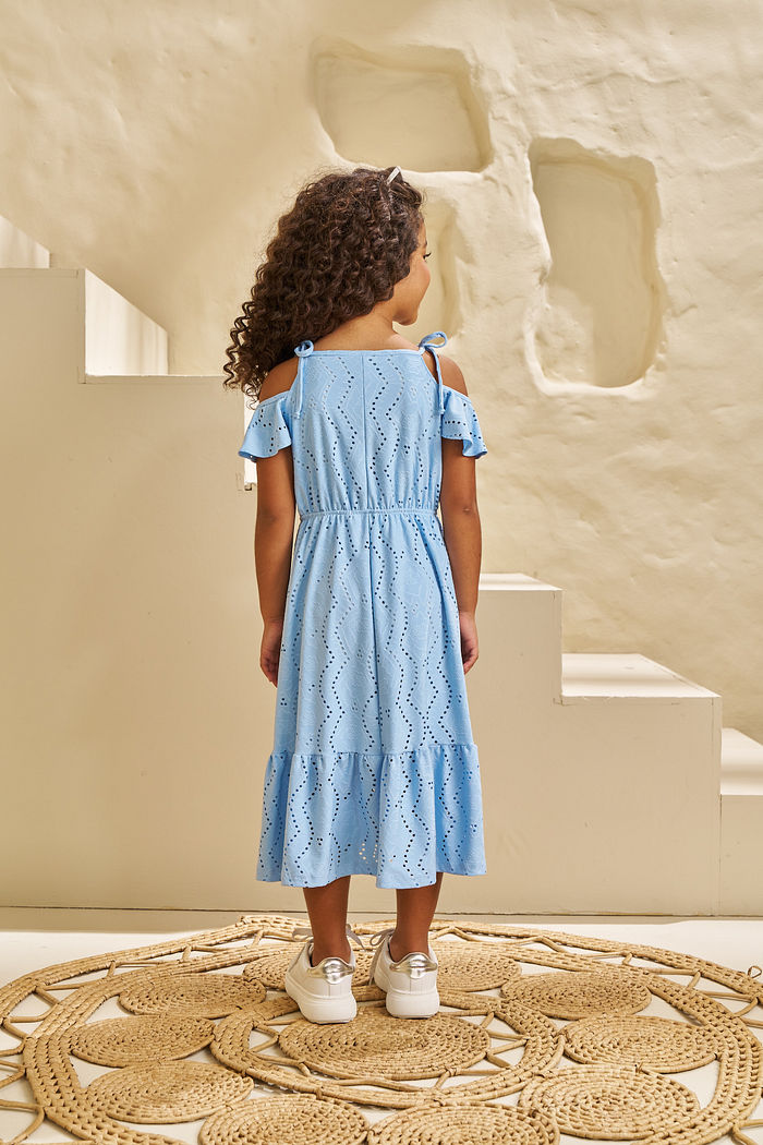 VESTIDO LONGUETE EM LAISE