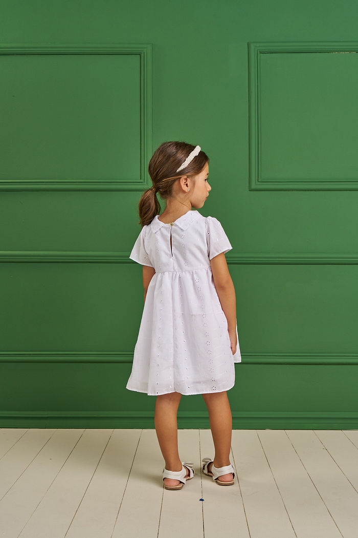 VESTIDO EM TECIDO BORDADO