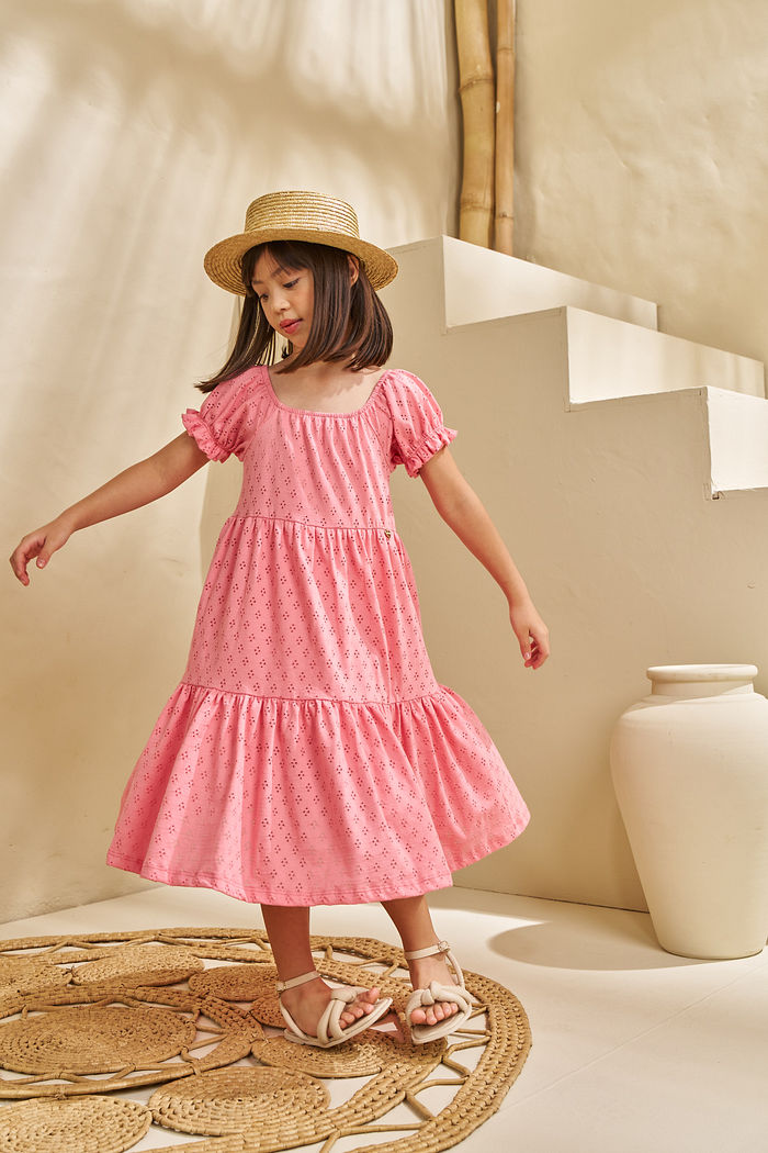 VESTIDO MIDI EM MALHA FAVO DE MEL