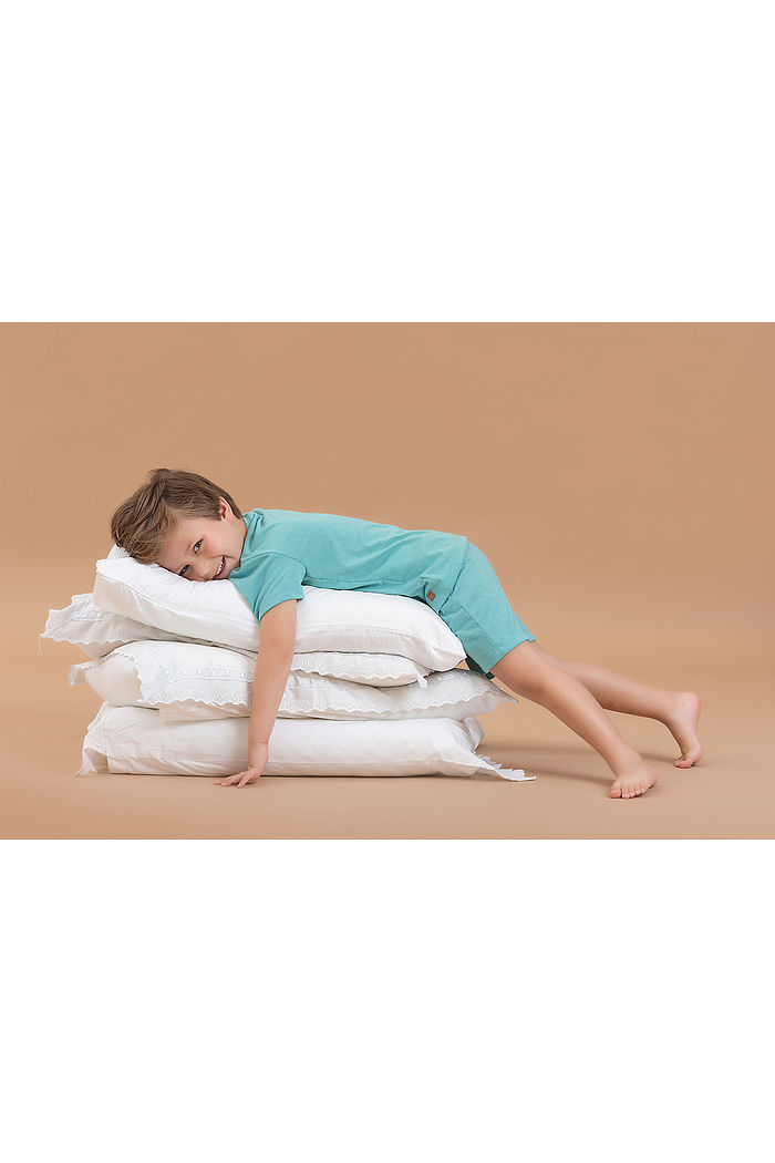 CONJUNTO PIJAMA CAMISETA E SHORTS EM MEIA MALHA PV