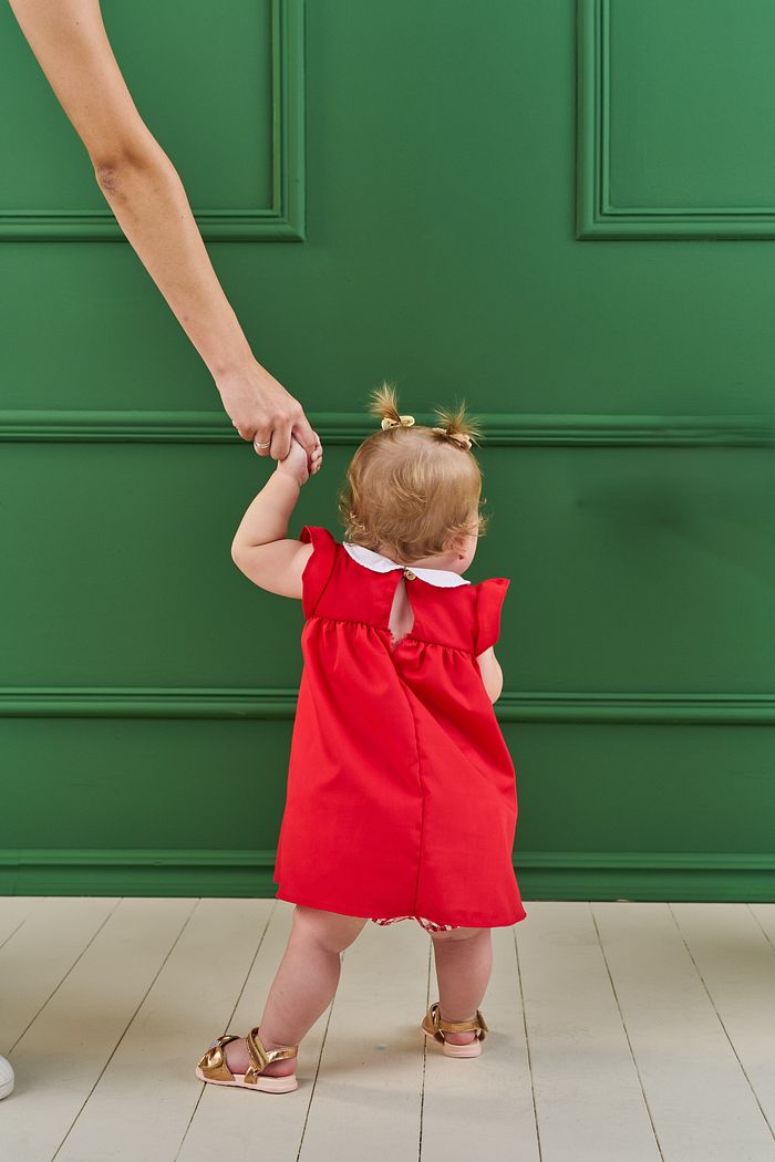 CONJUNTO VESTIDO EM TRICOLINE COMFORT E CALCINHA SHORTS EM LOUNGE XADREZ VICHY