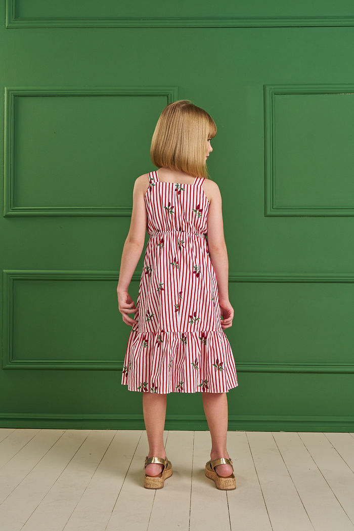 VESTIDO MIDI EM TRICOLINE ÍRIS