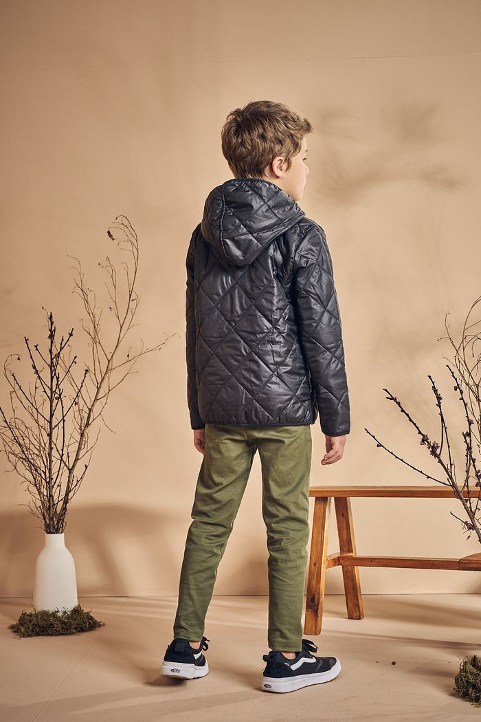 JAQUETA PUFFER LOSANGO CAPUZ