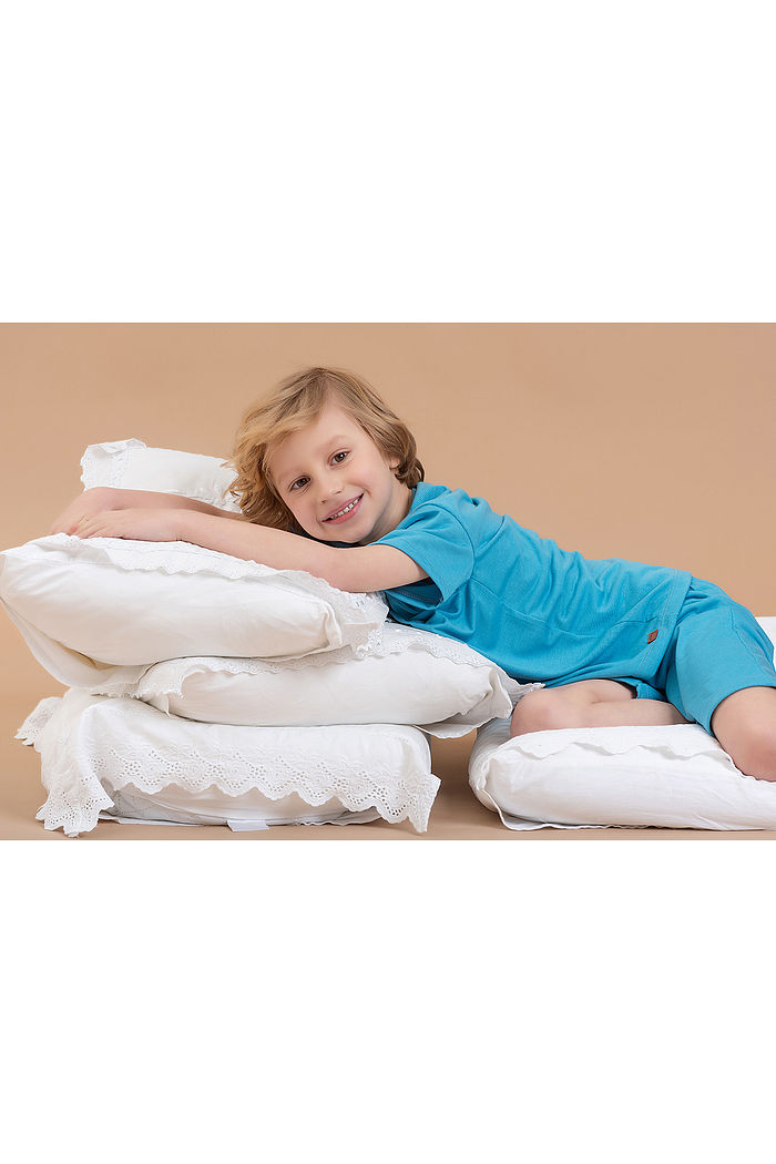 CONJUNTO PIJAMA CAMISETA E SHORTS EM MEIA MALHA PV