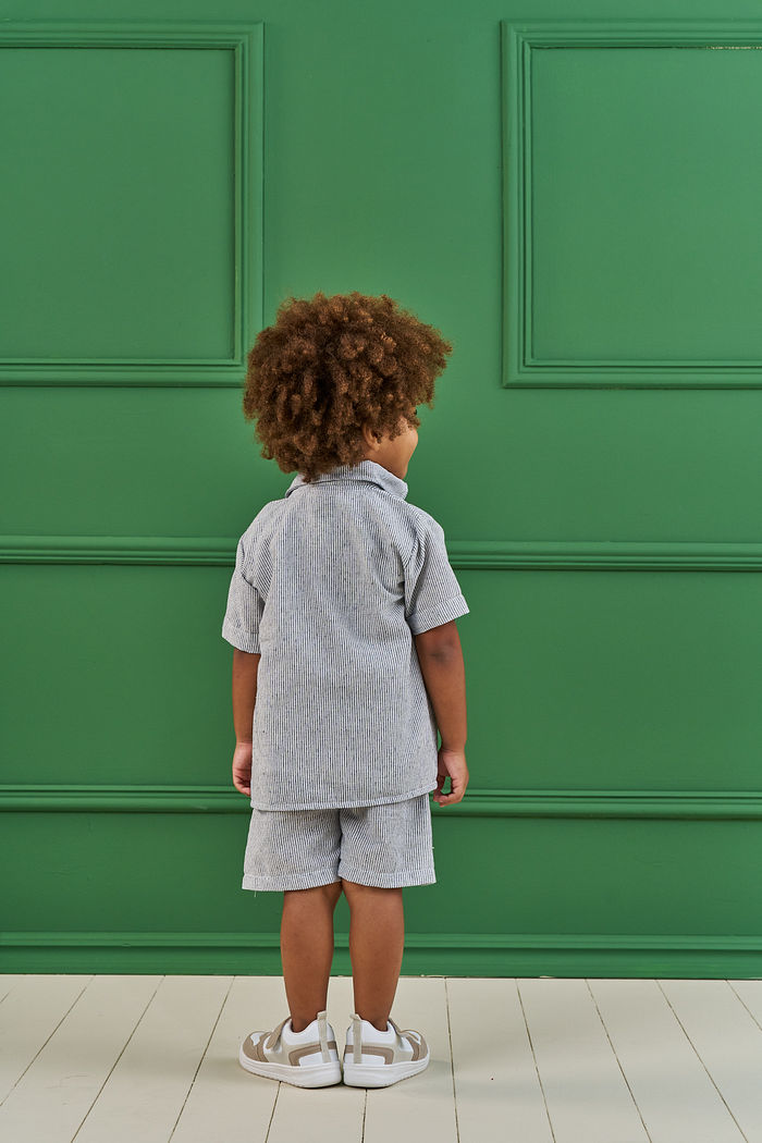 TRIO CAMISA E SHORT EM TECIDO ECO CITRINO E REGATA EM MEIA MALHA
