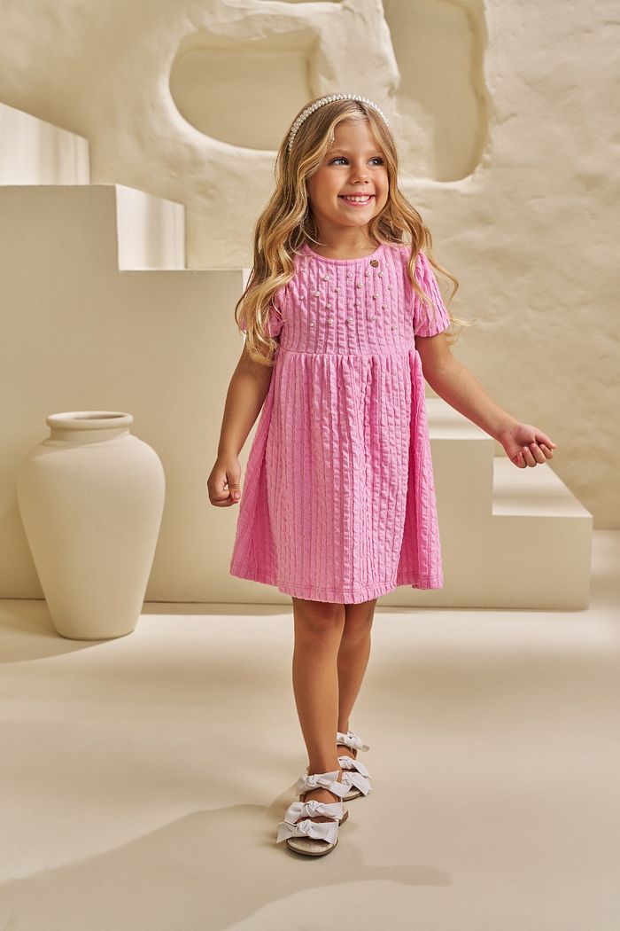 VESTIDO EM JACQUARD TRICOT FRUFRU