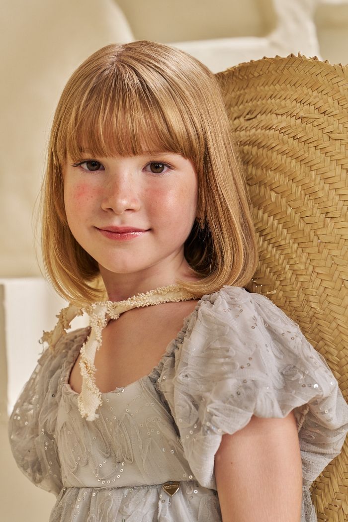 VESTIDO EM TULE PAETÊ FILETTO STAR