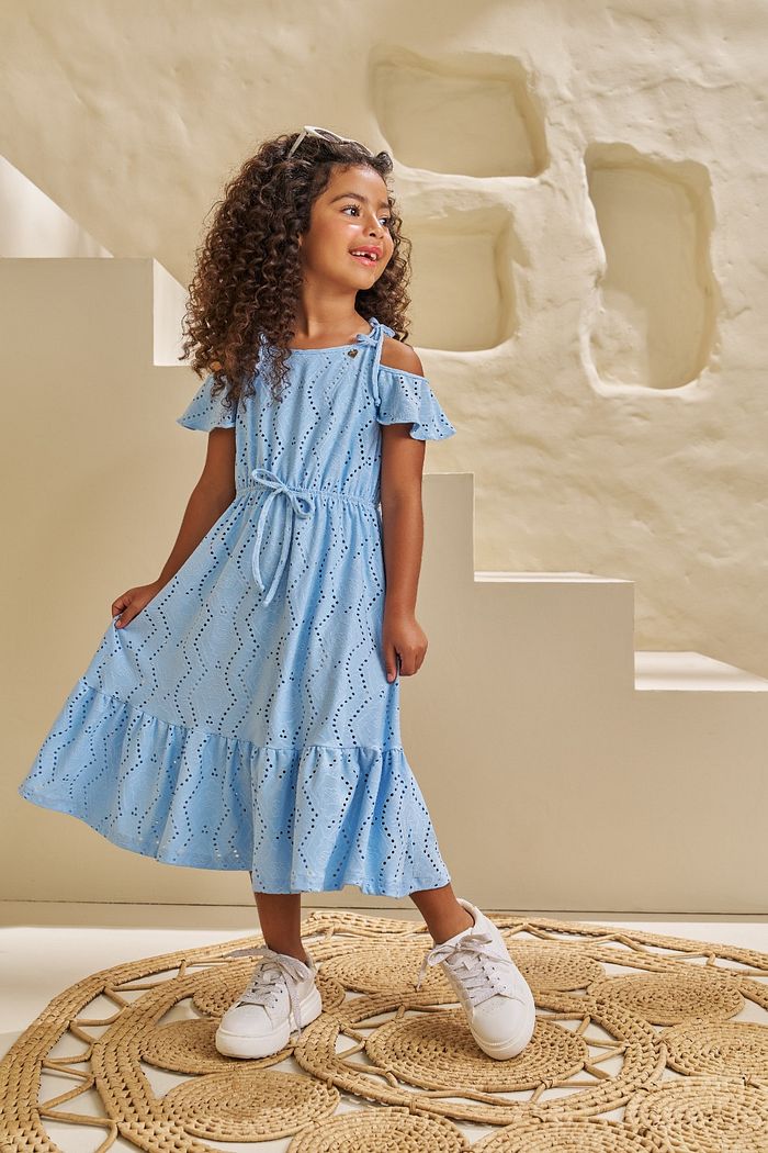 VESTIDO LONGUETE EM LAISE