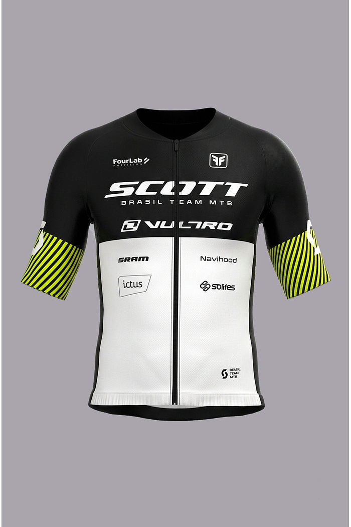 CAMISA AERO MASCULINA EQUIPE SCOTT PRETO/BCO