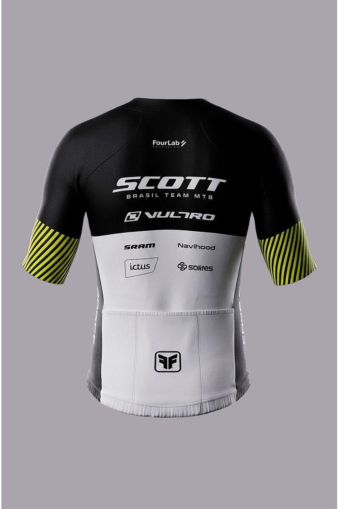 CAMISA AERO MASCULINA EQUIPE SCOTT PRETO/BCO