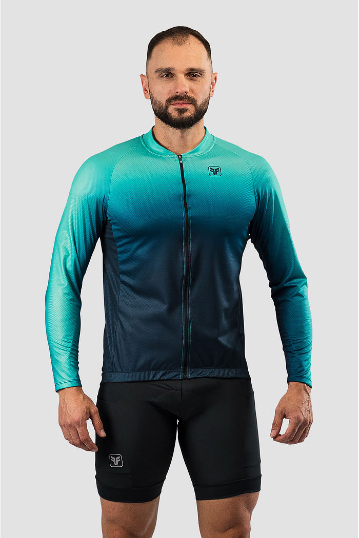 CAMISA MASCULINA BASIC MANGA LONGA TURQUOISE