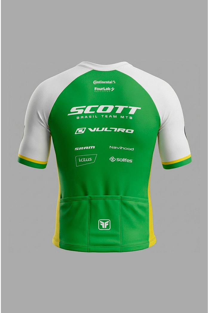 CAMISA AERO FEMININA EQUIPE SCOTT BRANCO/AMARELO