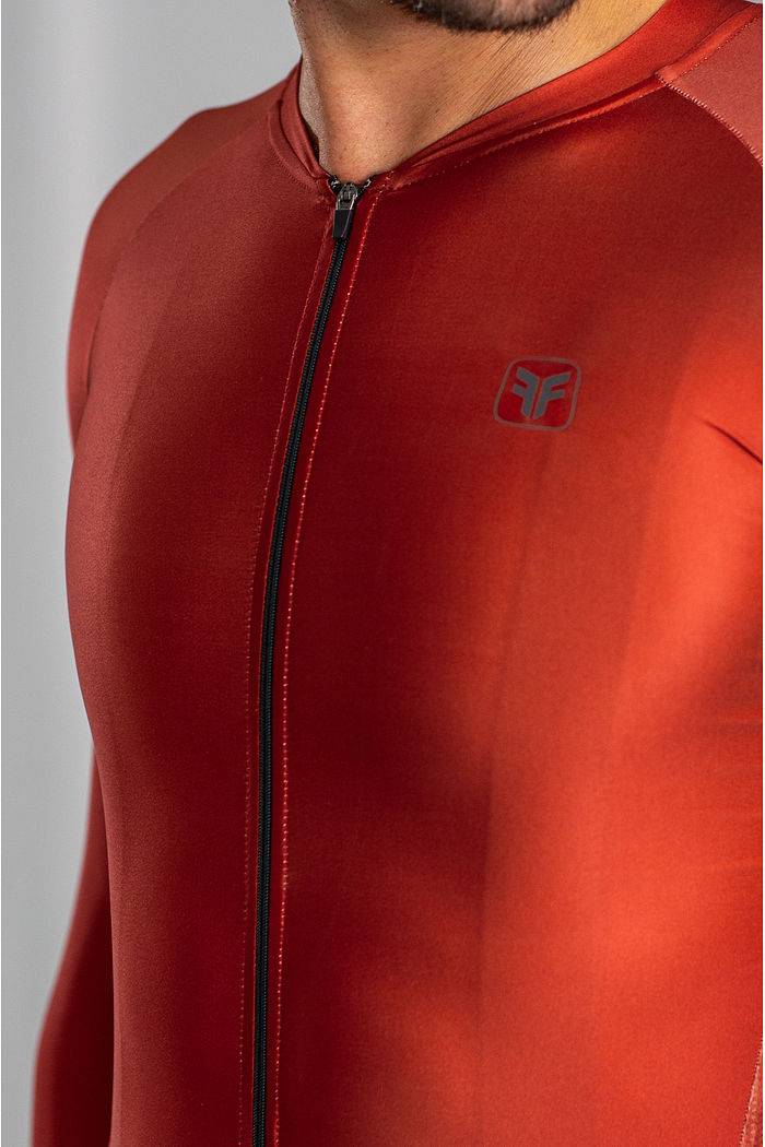 CAMISA DE CICLISMO MASCULINA TRAINING MANGA LONGA FERRUGEM