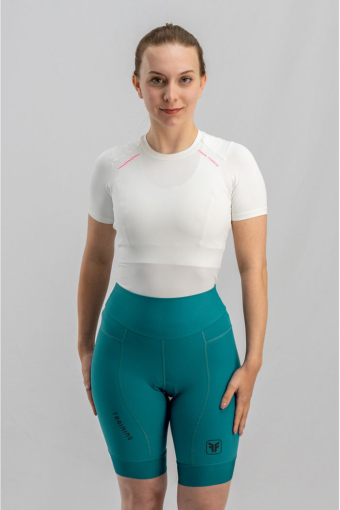 BERMUDA DE CICLISMO FEMININA TRAINING TURQUESA 2025